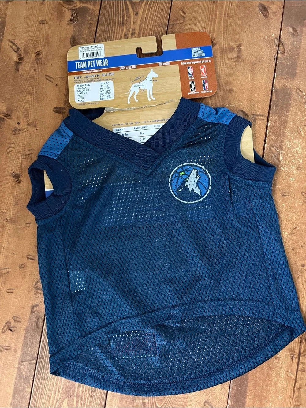 Minnesota Timberwolves Pet Jersey Medium Basketball Dog Pet Costume NWT